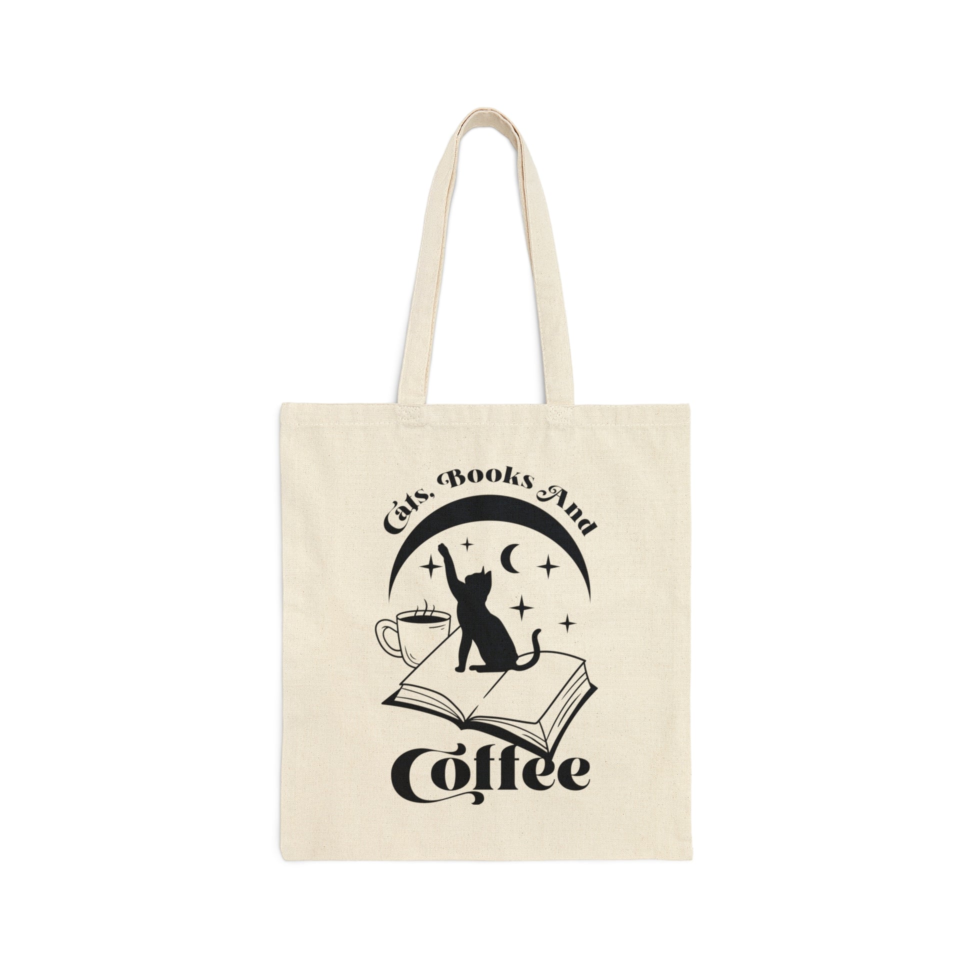 Book lover tote bag, Literary tote bag, Library Bag, Bookish shoulder bag, Reading-themed tote, Novelty book bag, Cute bookish tote, cat lover gift, bookworm accessories, bookish, moon and stars bag, coffee lover, books and cats, cat lady