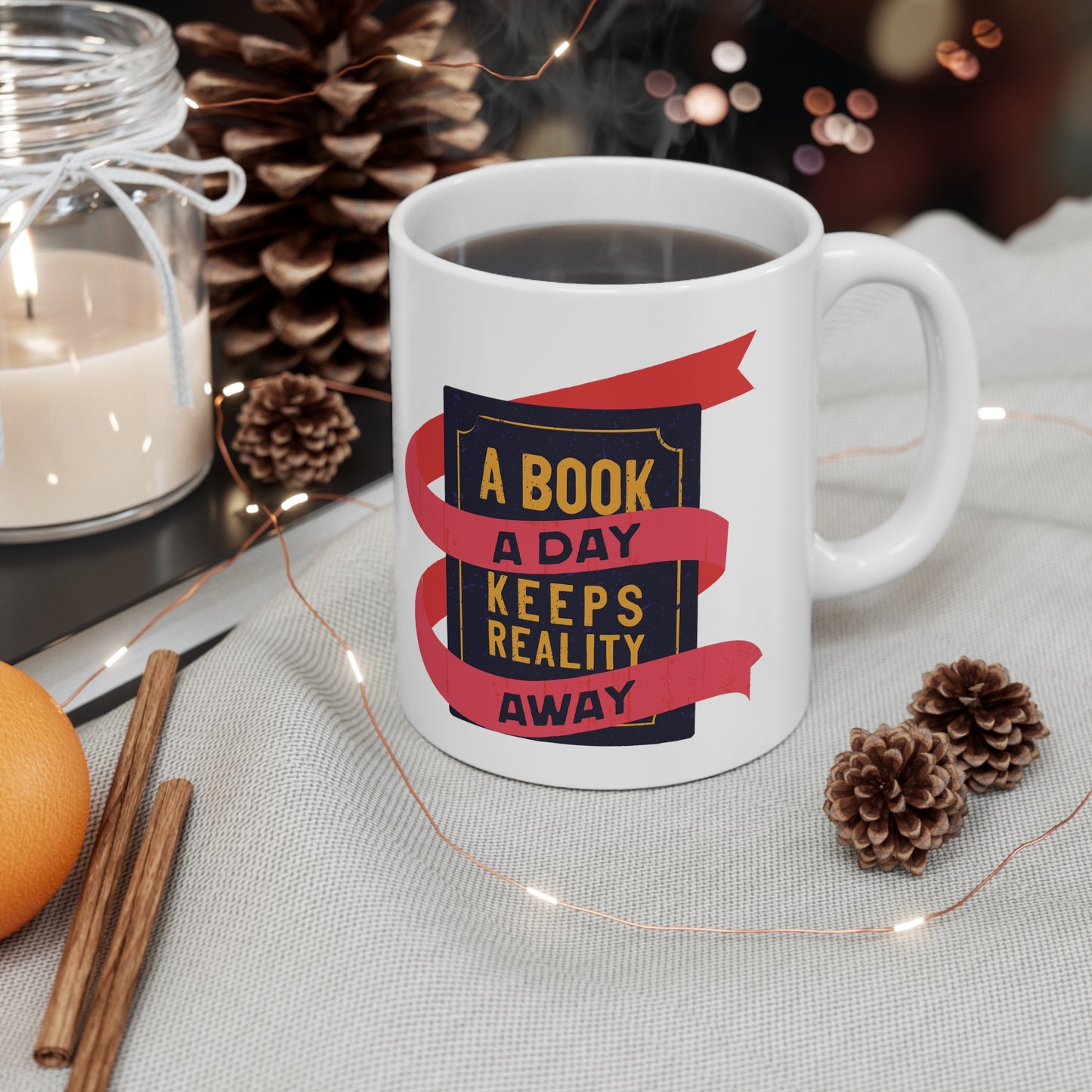 Bookish Quote Mug, graphic design mug, coffee mug, Tea cup, Book Lover Gift, Christmas gift, Bookworm accessories