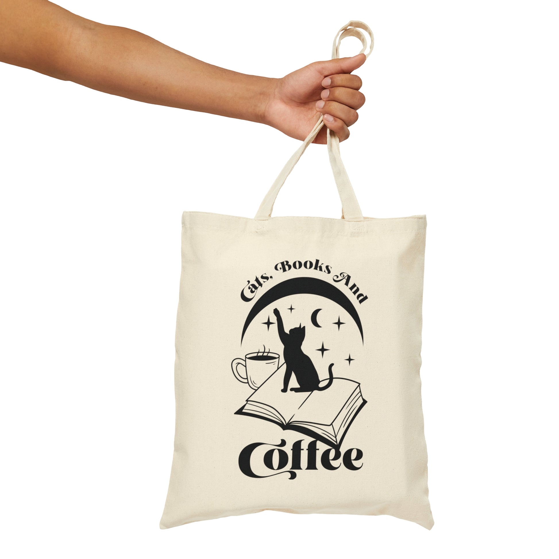 Book lover tote bag, Literary tote bag, Library Bag, Bookish shoulder bag, Reading-themed tote, Novelty book bag, Cute bookish tote, cat lover gift, bookworm accessories, bookish, moon and stars bag, coffee lover, books and cats, cat lady