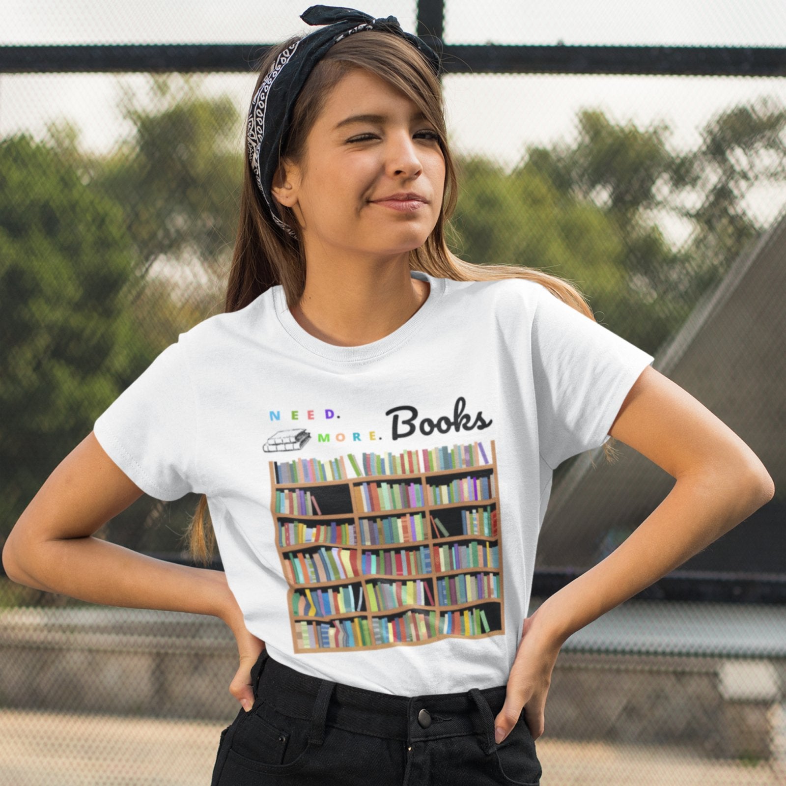 Need. More. Books | T-Shirt - BookishBliss 