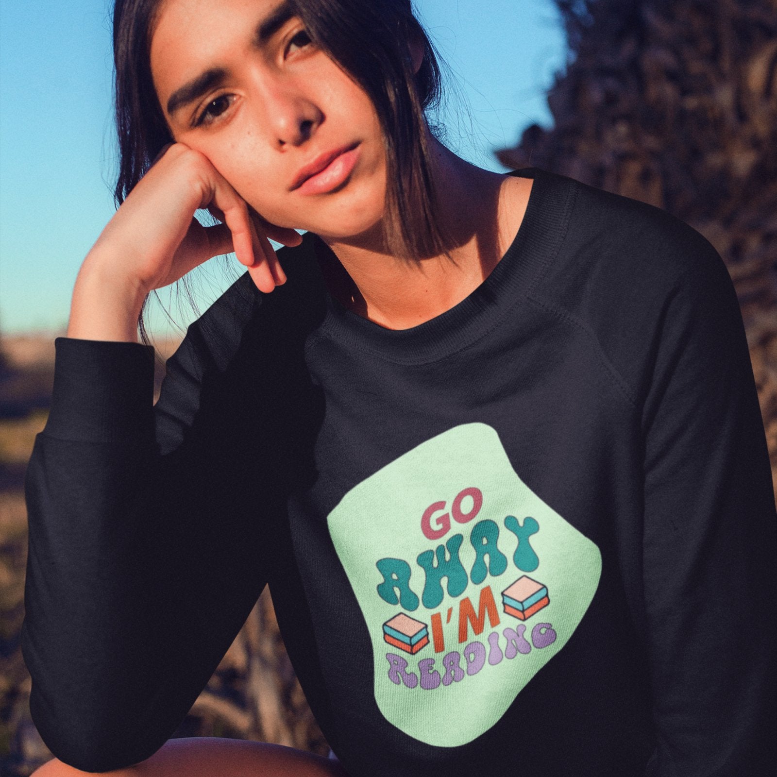 Go Away I'm Reading | Crewneck Sweatshirt - BookishBliss 