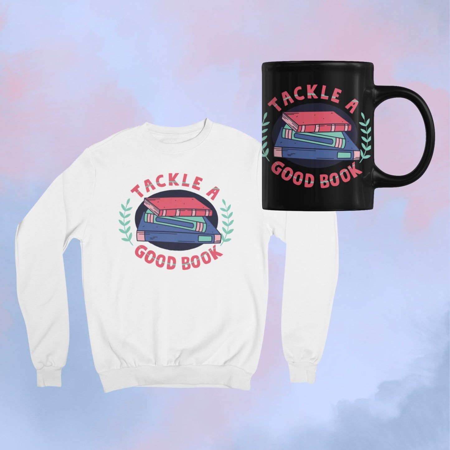 Tackle a good Book | Crewneck Sweatshirt - BookishBliss 