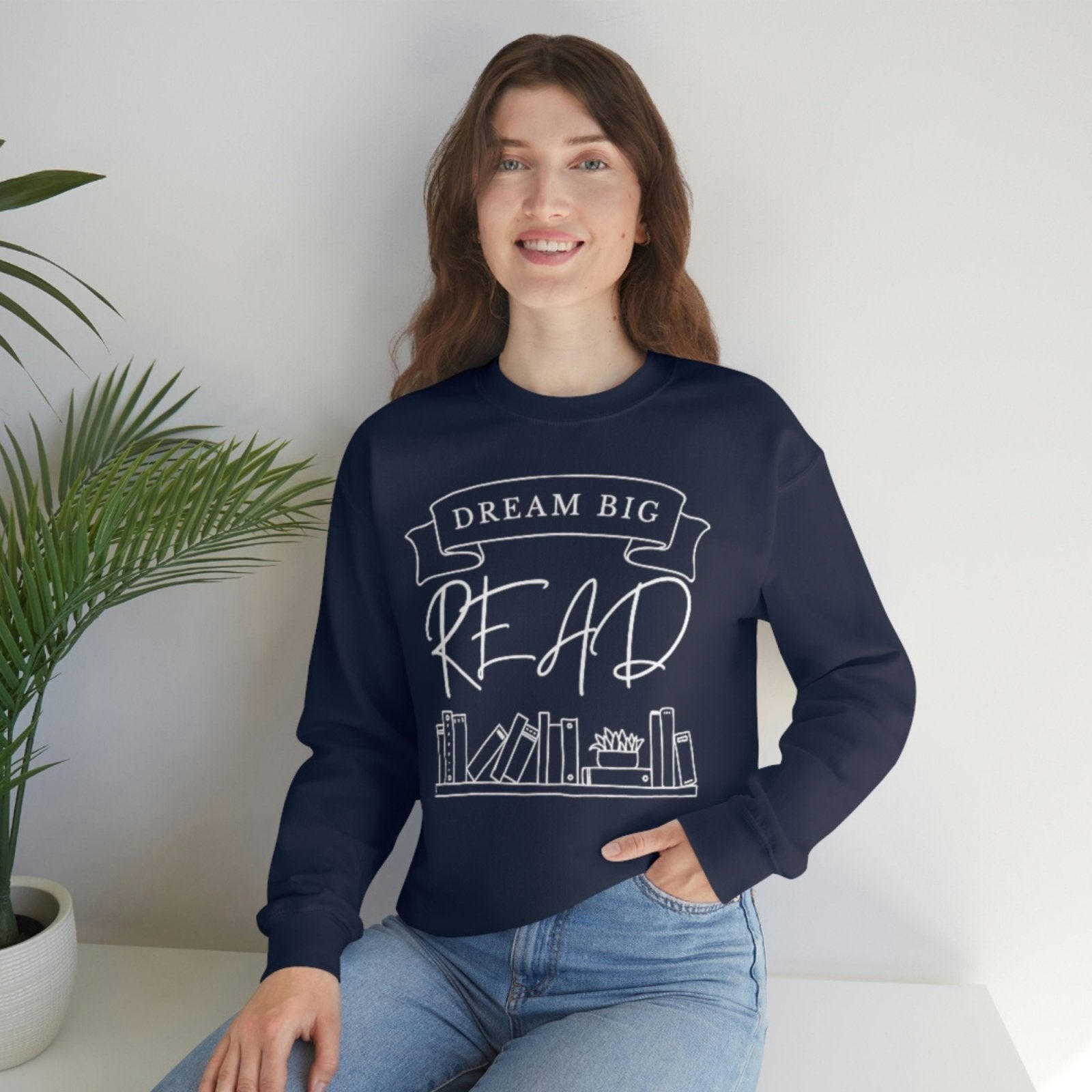 Dream Big, Read I Crewneck Sweatshirt - BookishBliss 