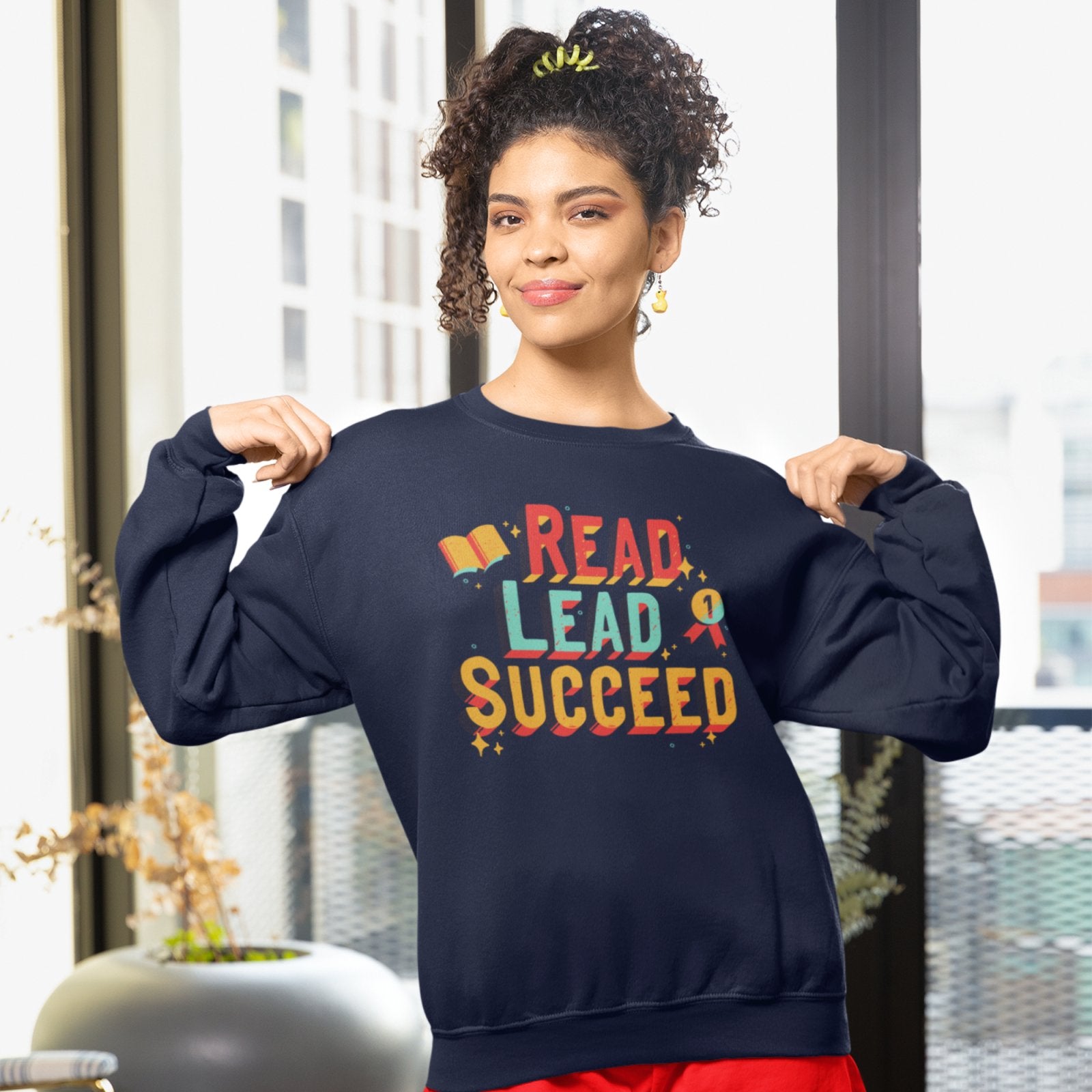 Read, Lead, Succeed I Crewneck Sweatshirt - BookishBliss 