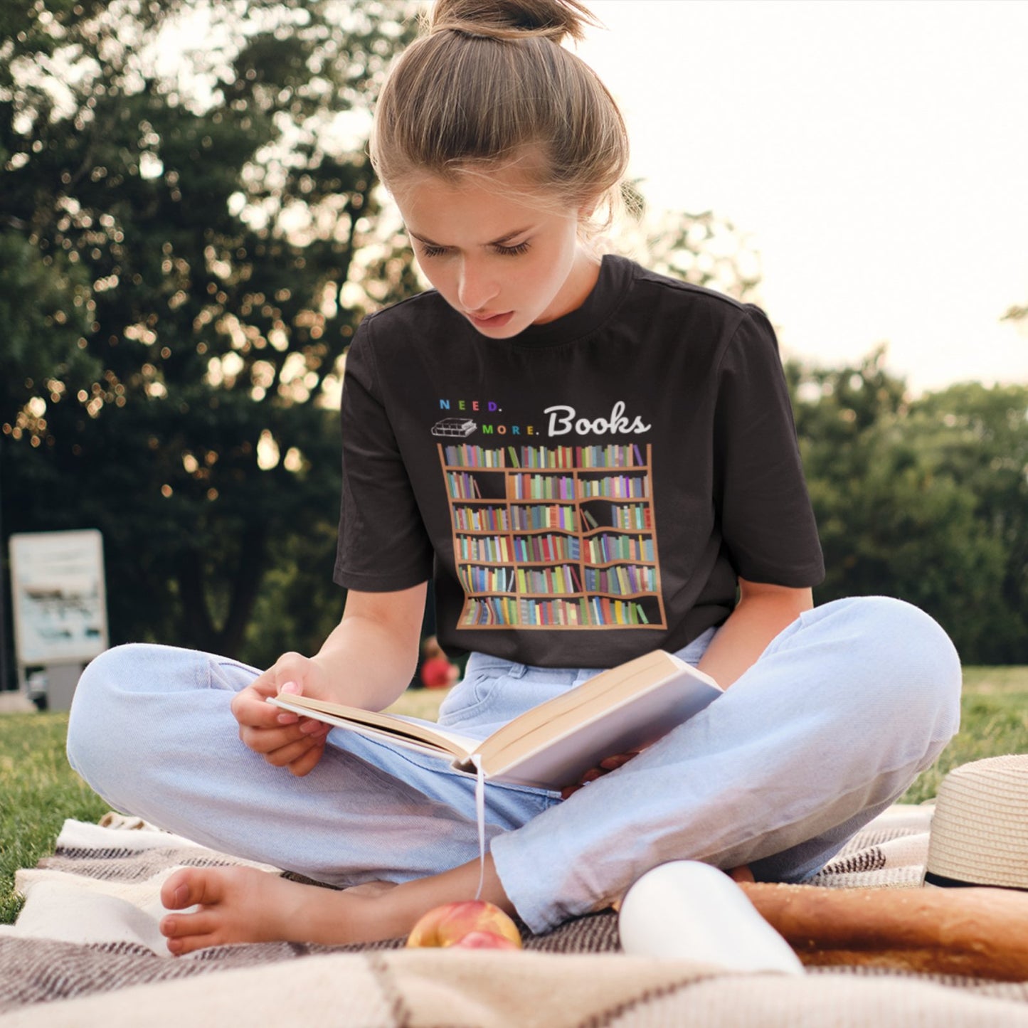 Need. More. Books | T-Shirt - BookishBliss 