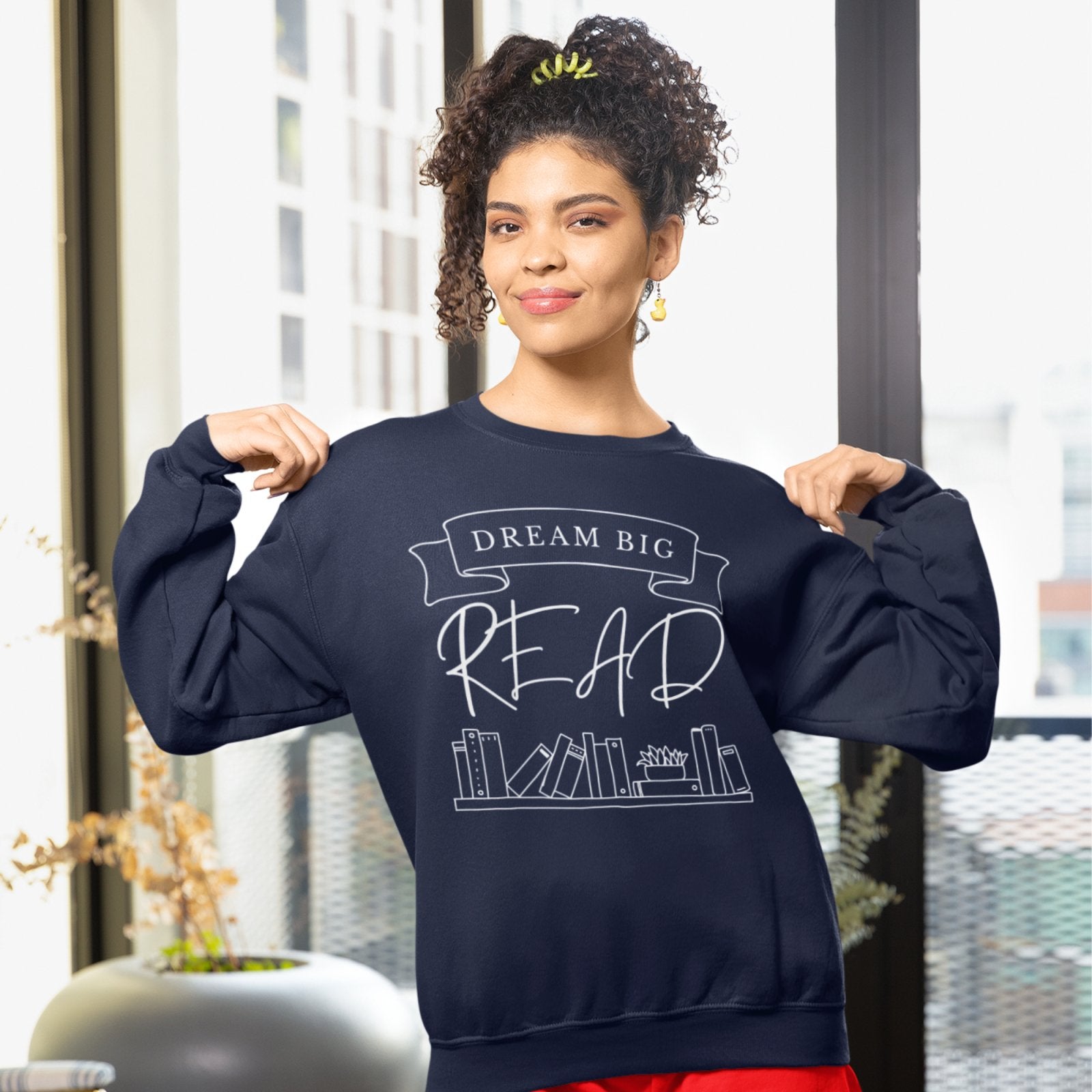 Dream Big, Read I Crewneck Sweatshirt - BookishBliss 