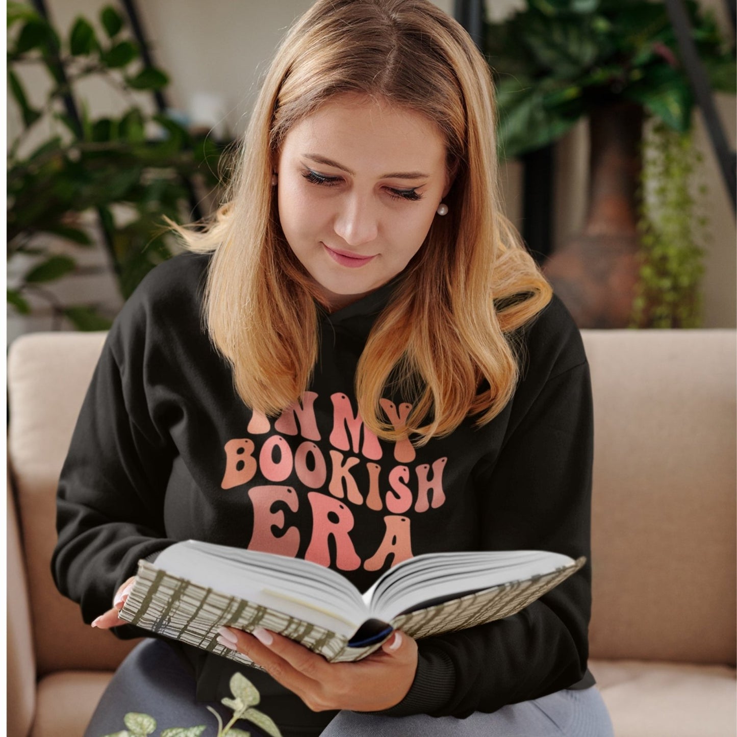 Bookish Hoodie, Book lover gift, book club accessories, reading gift for her, retro lettering, retro hoodie, vintage apparel