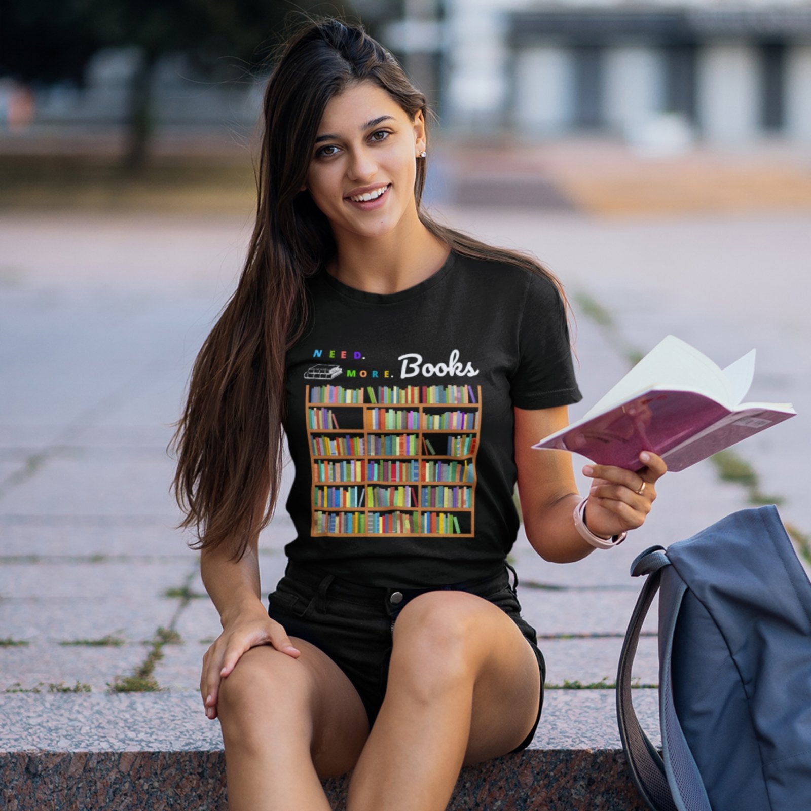 Need. More. Books | T-Shirt - BookishBliss 