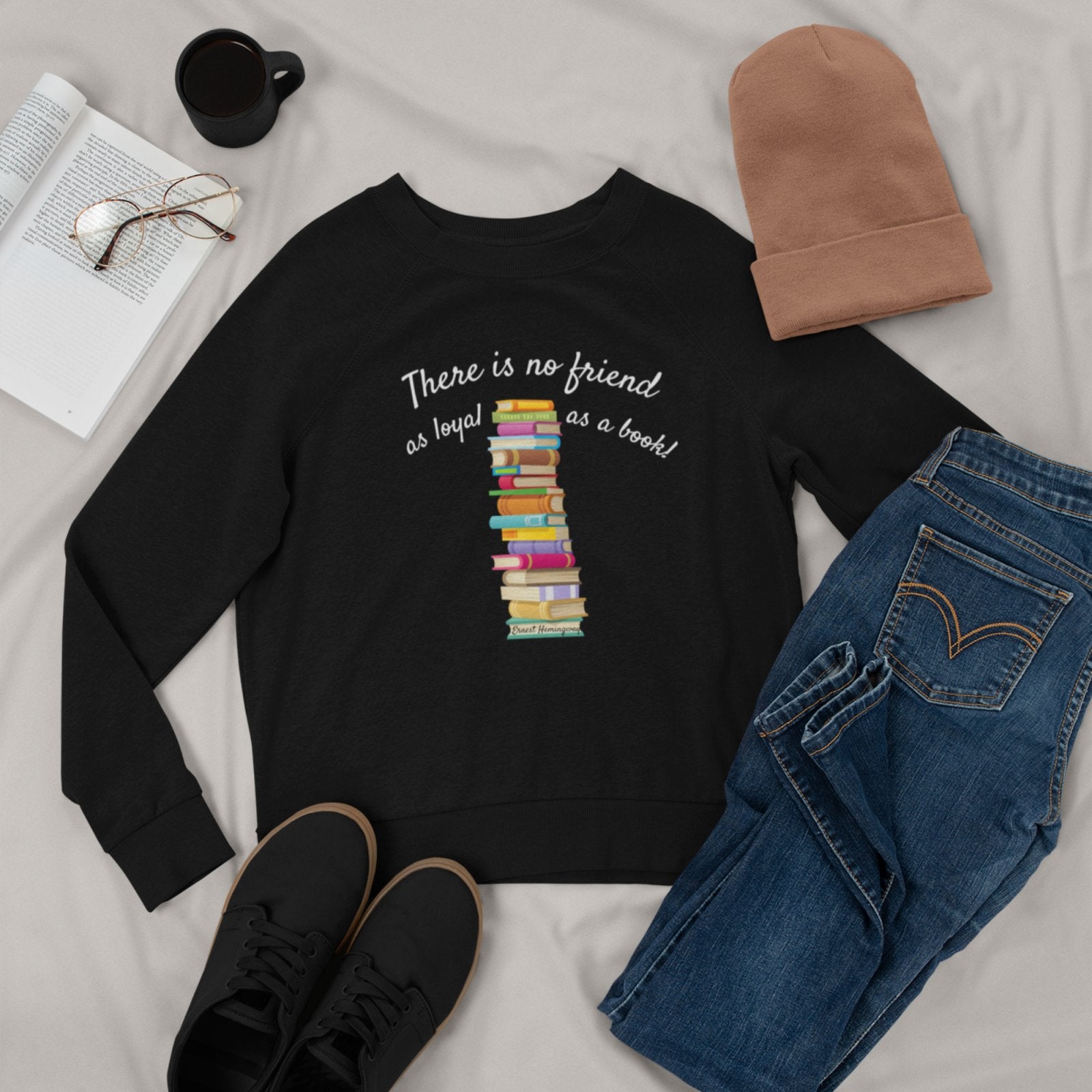 There is no Friend as Loyal as a Book I Crewneck Sweatshirt - BookishBliss 