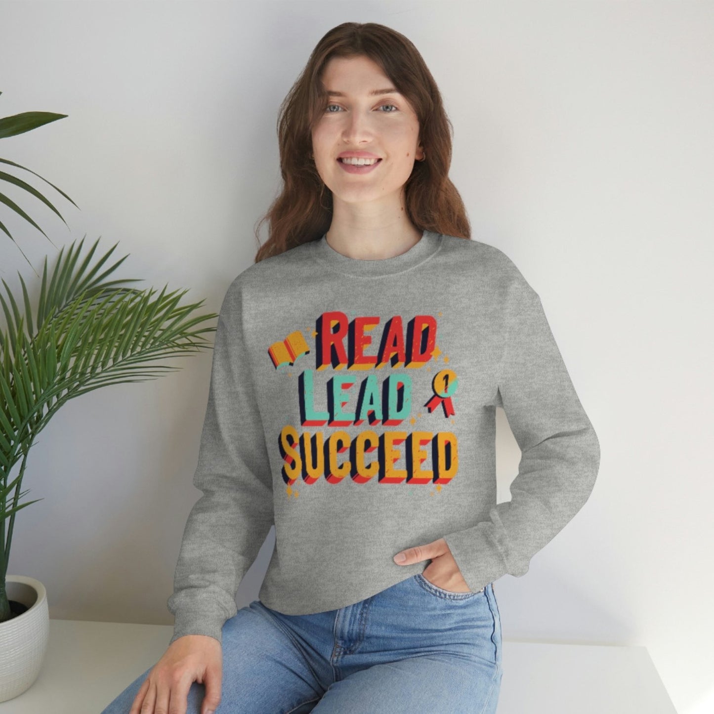 Read, Lead, Succeed I Crewneck Sweatshirt - BookishBliss 