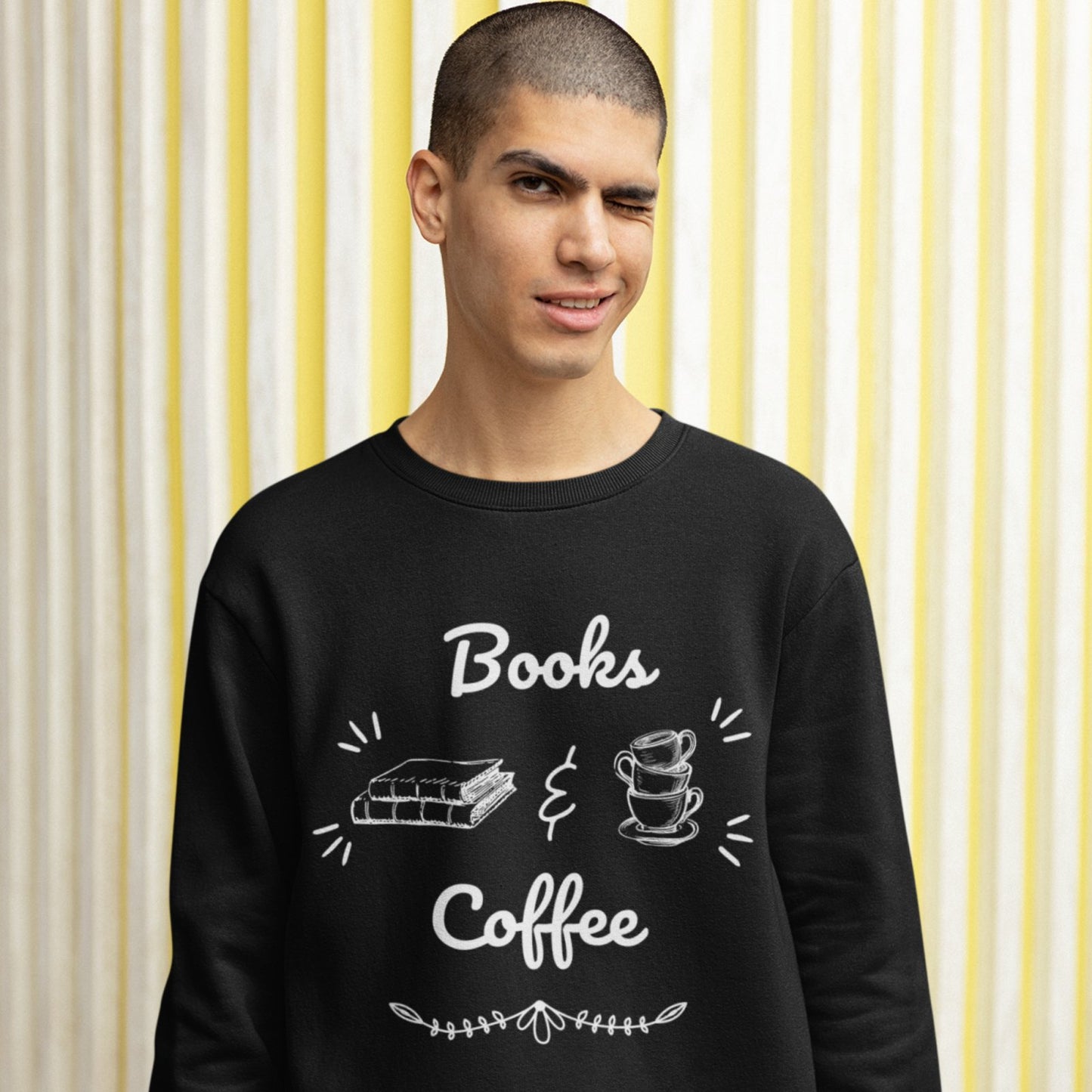 Books & Coffee | Crewneck Sweatshirt - BookishBliss 