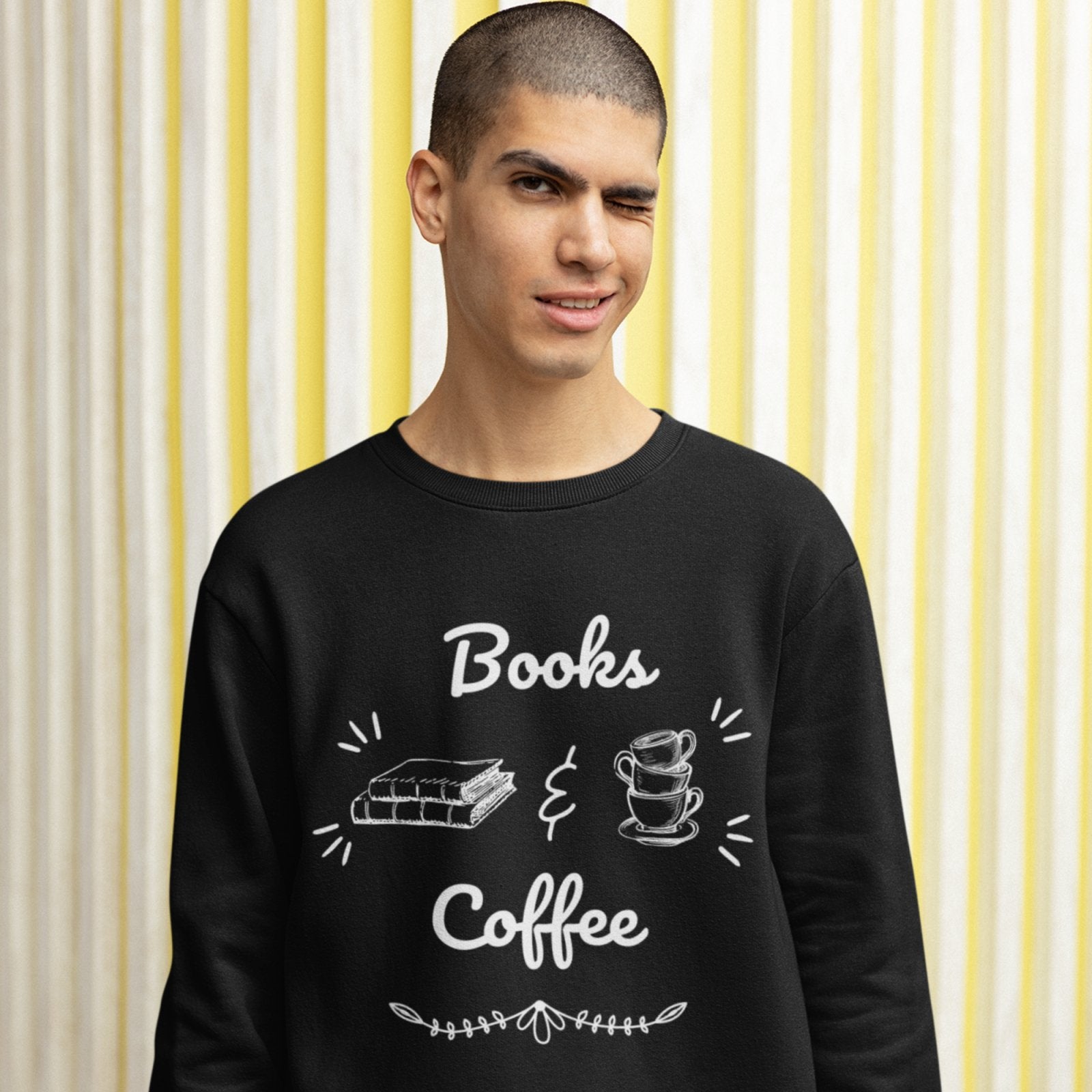 Books & Coffee | Crewneck Sweatshirt - BookishBliss 