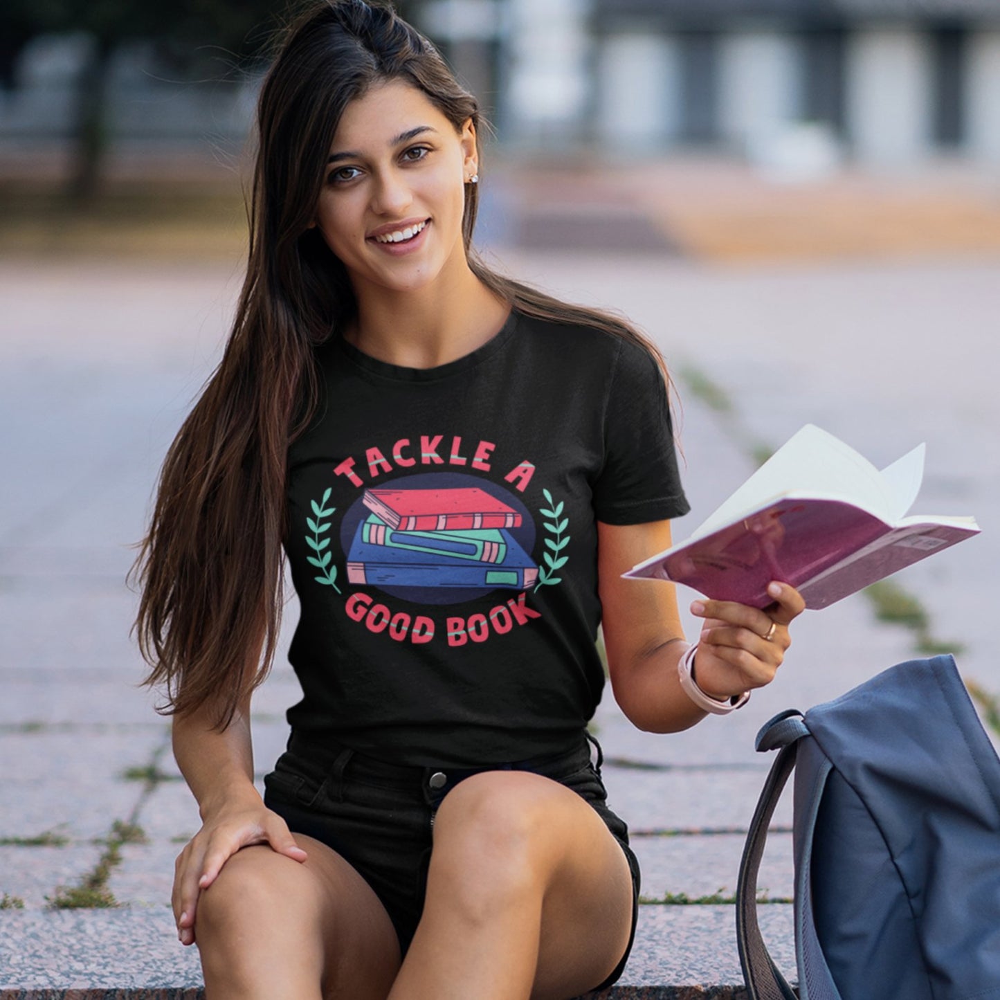 Tackle a Good Book T-Shirt - BookishBliss 