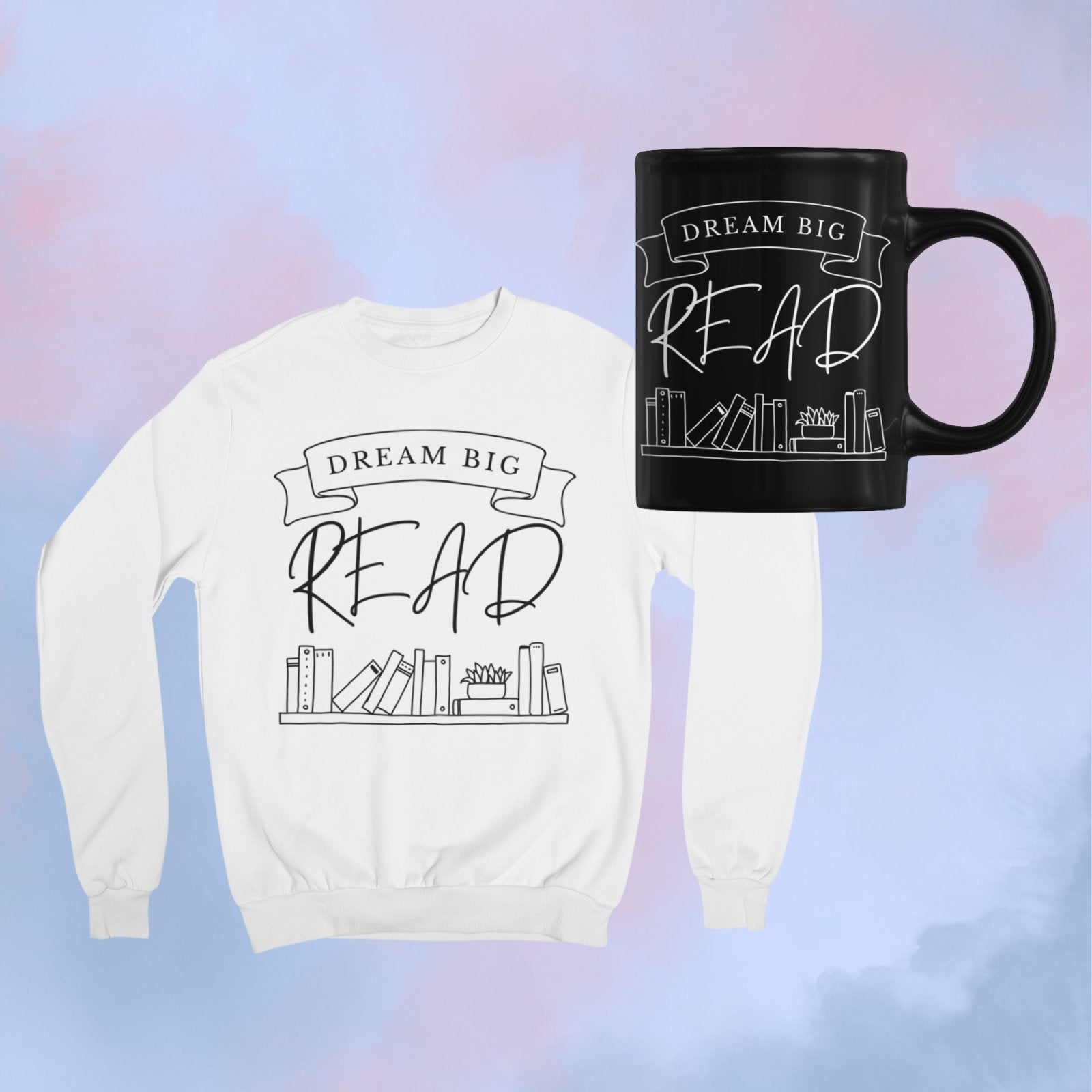 Dream Big, Read I Crewneck Sweatshirt - BookishBliss 