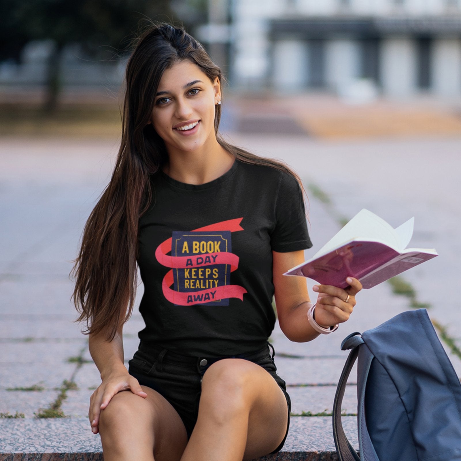 A Book a Day Keeps Reality Away | T-Shirt - BookishBliss 