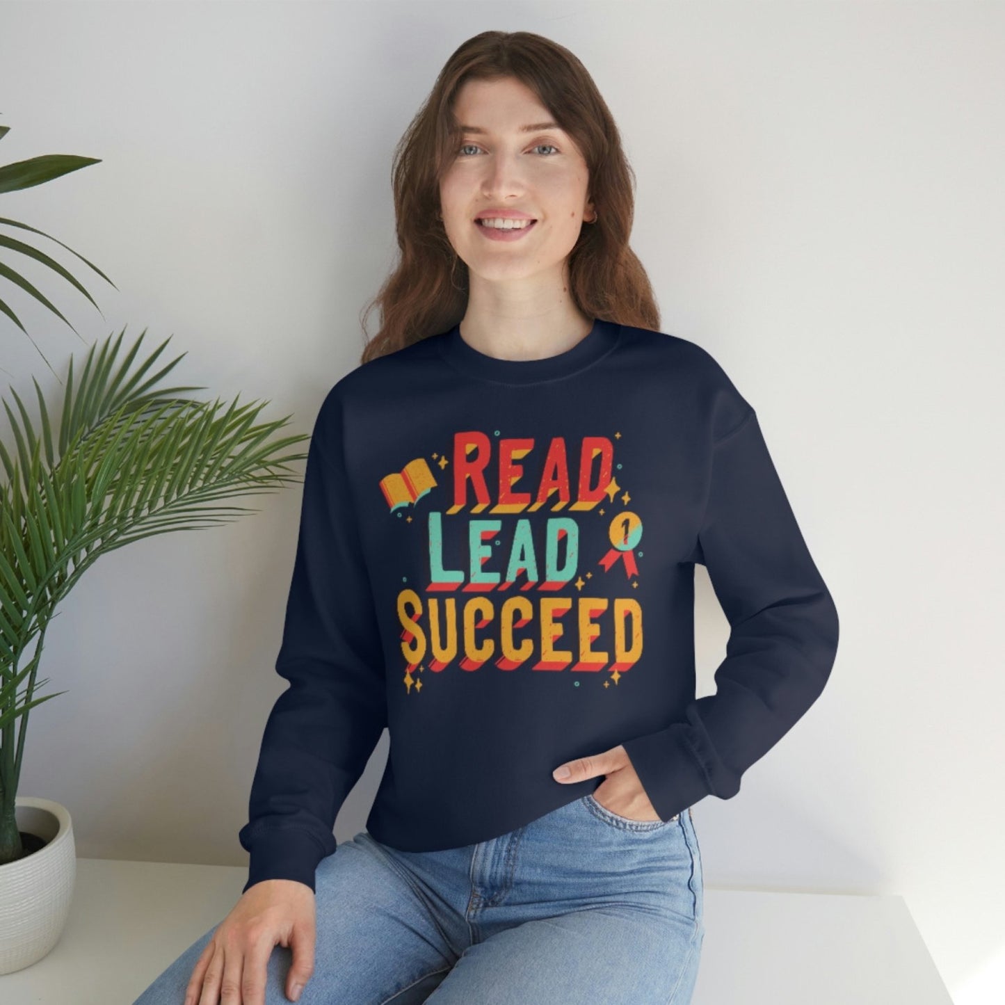 Read, Lead, Succeed I Crewneck Sweatshirt - BookishBliss 