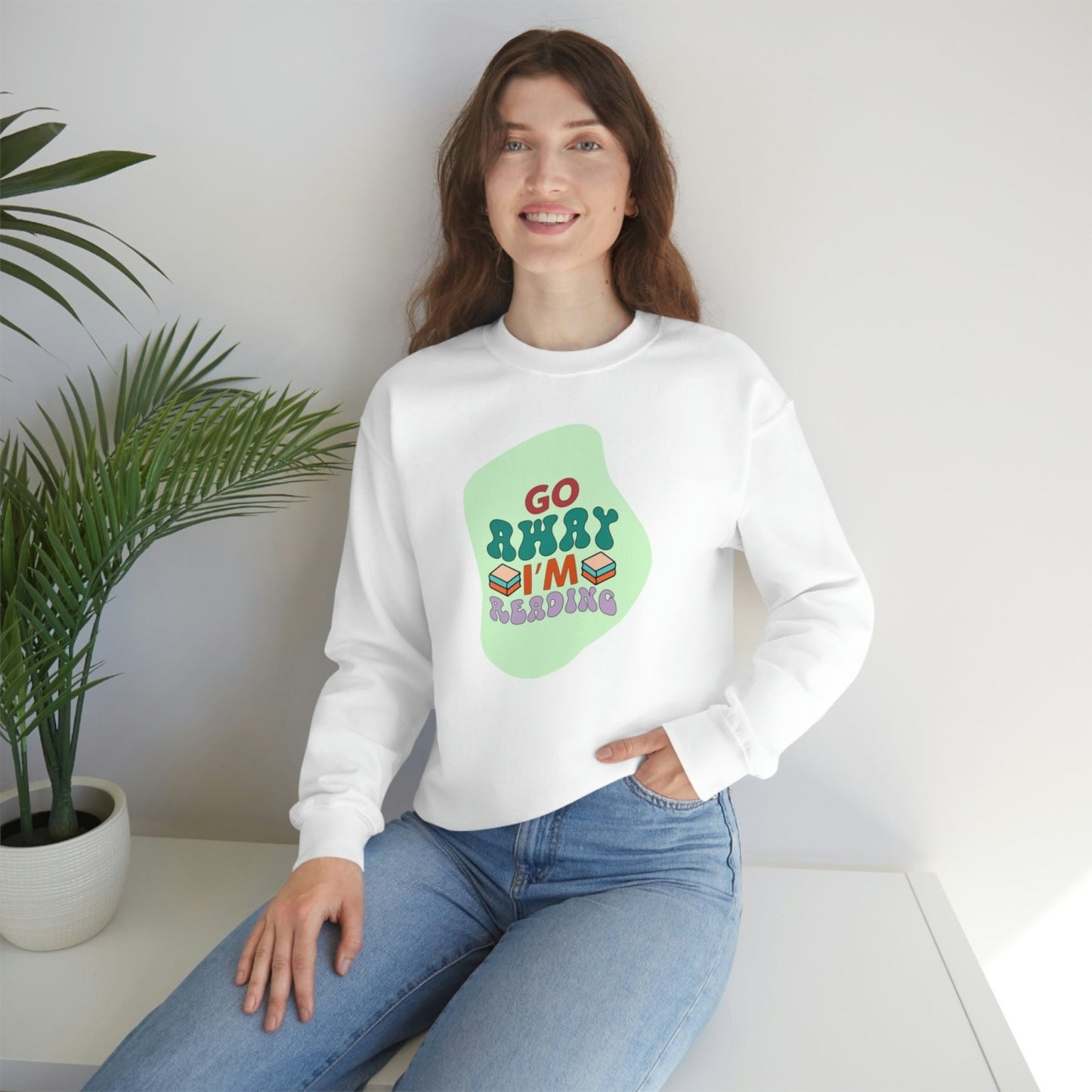 Go Away I'm Reading | Crewneck Sweatshirt - BookishBliss 