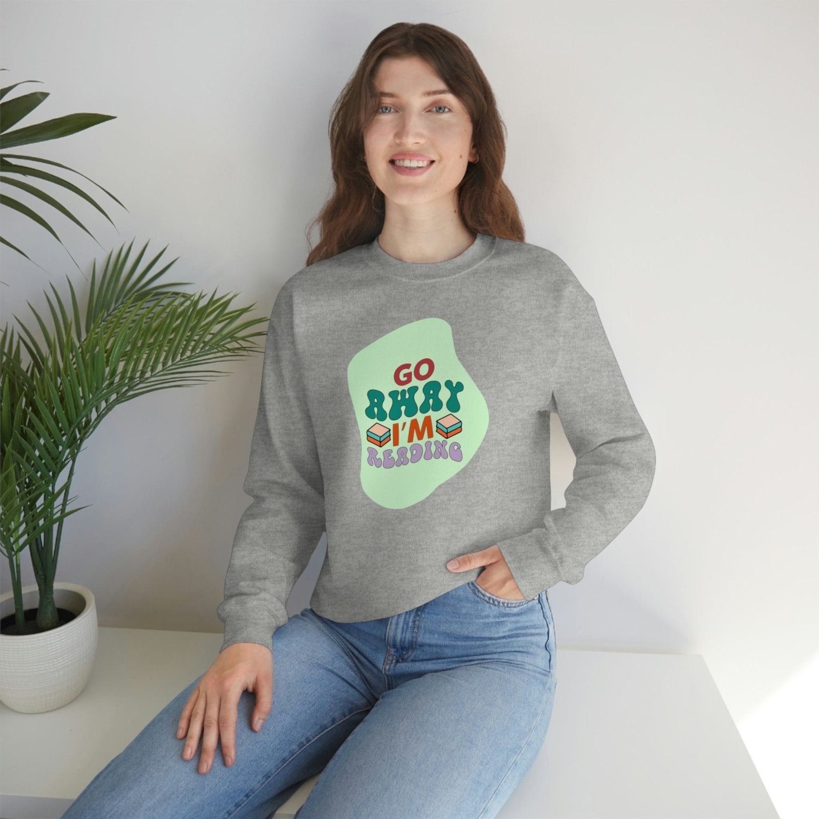 Go Away I'm Reading | Crewneck Sweatshirt - BookishBliss 