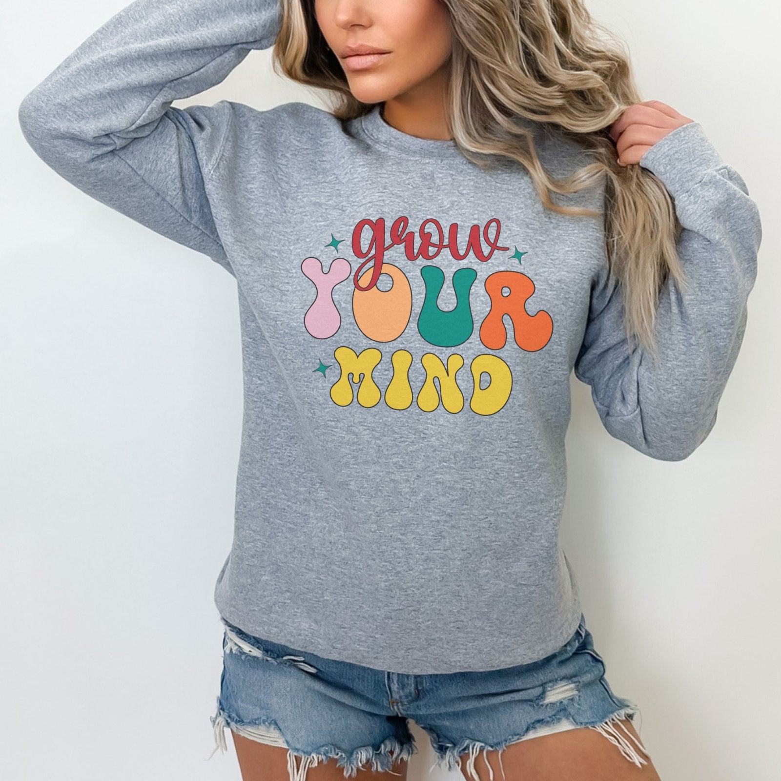 Grow Your Mind | Crewneck Sweatshirt - BookishBliss 