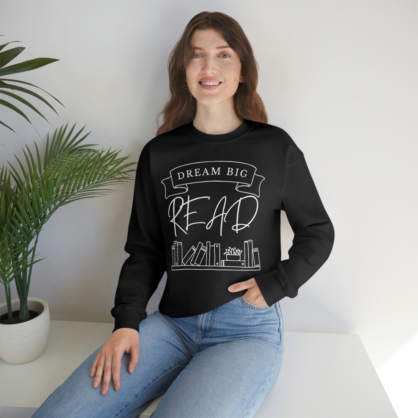 Dream Big, Read I Crewneck Sweatshirt - BookishBliss 