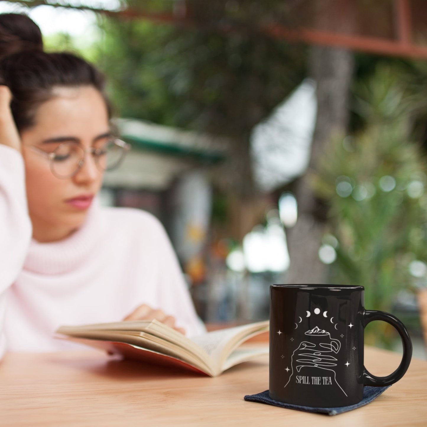 Spill the Tea (Acotar) | Black Mug (11 oz) - BookishBliss 