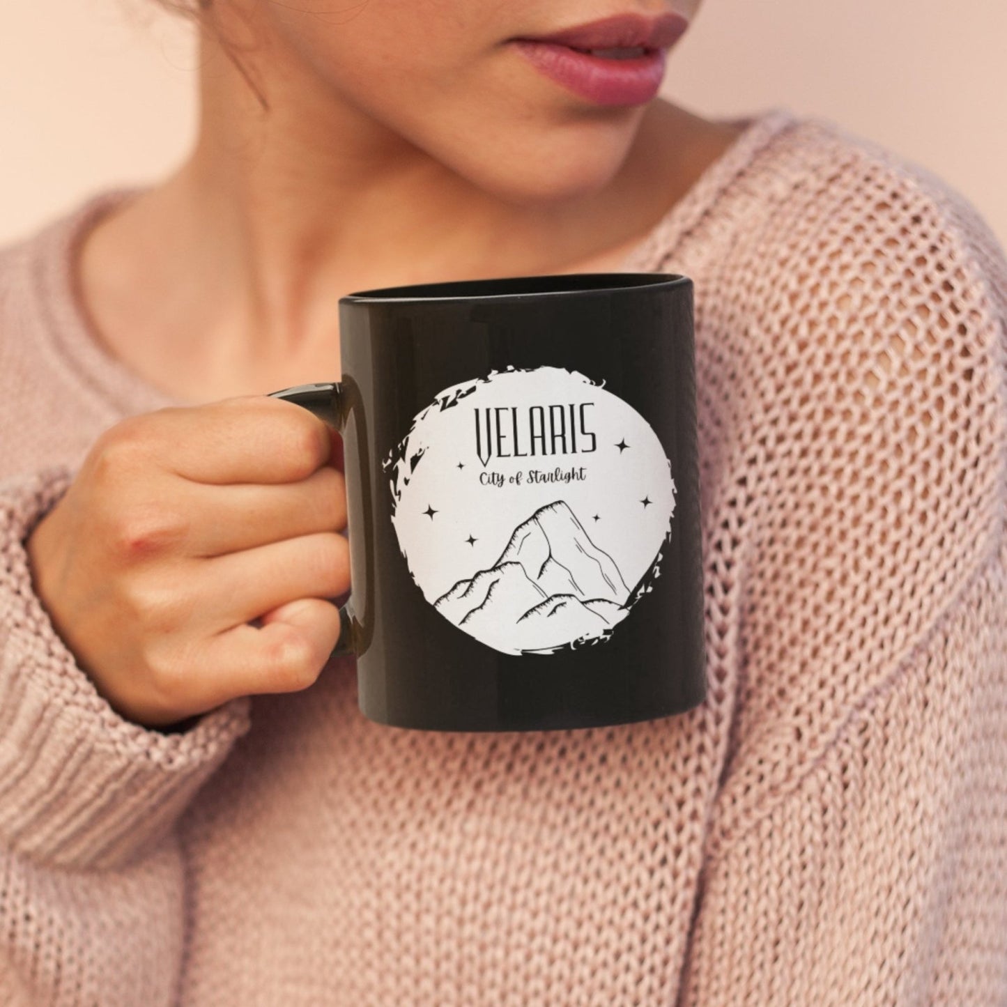 Velaris, City of Starlight | Black Mug (11 oz) - BookishBliss 