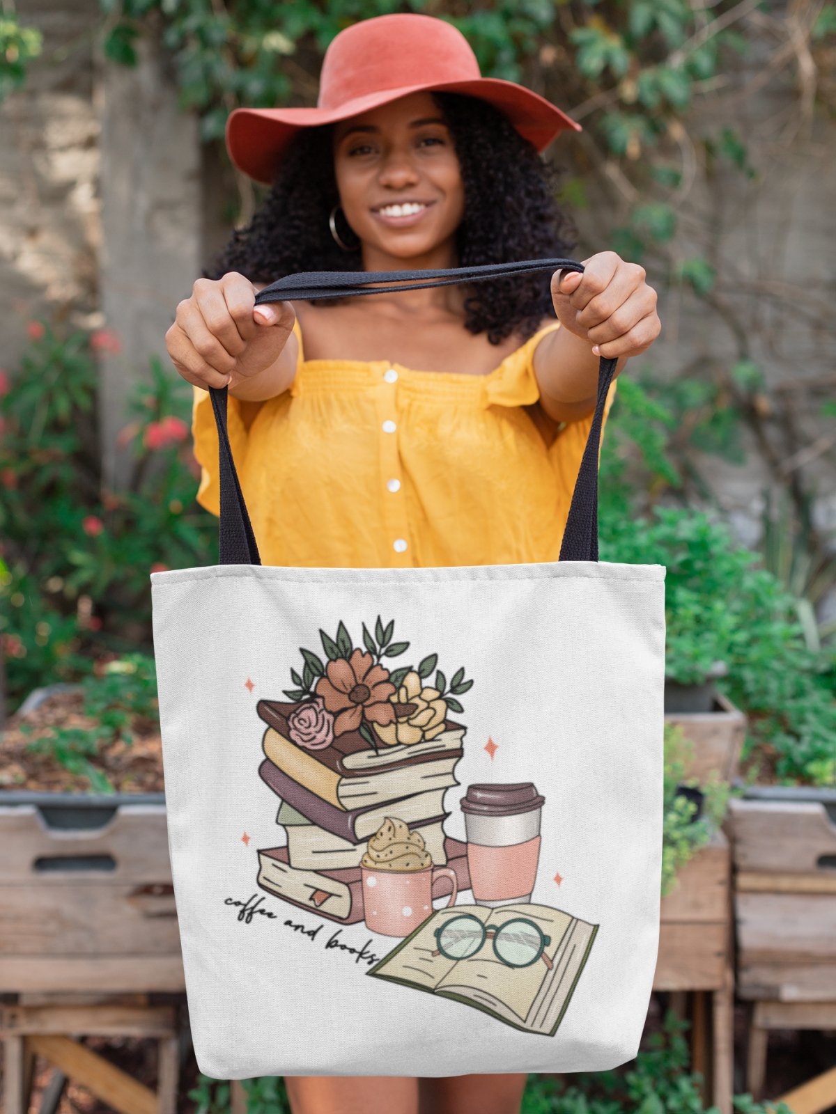 Books & Coffee | Tote Bag - BookishBliss 