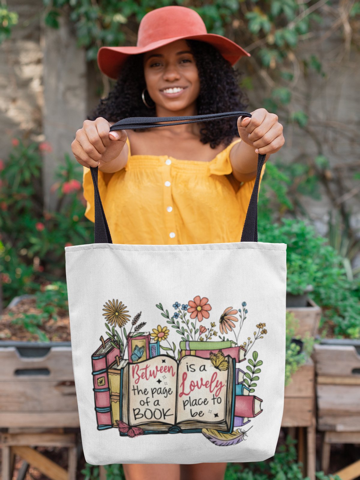 Between The Page Of a Book Is a Lovely Place To Be | Tote Bag - BookishBliss 