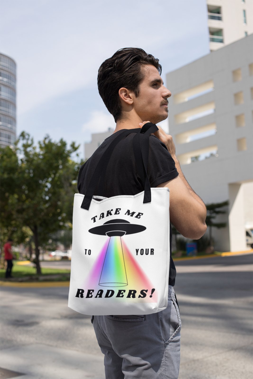 Take Me To Your Readers Tote Bag I Tote Bag - BookishBliss 