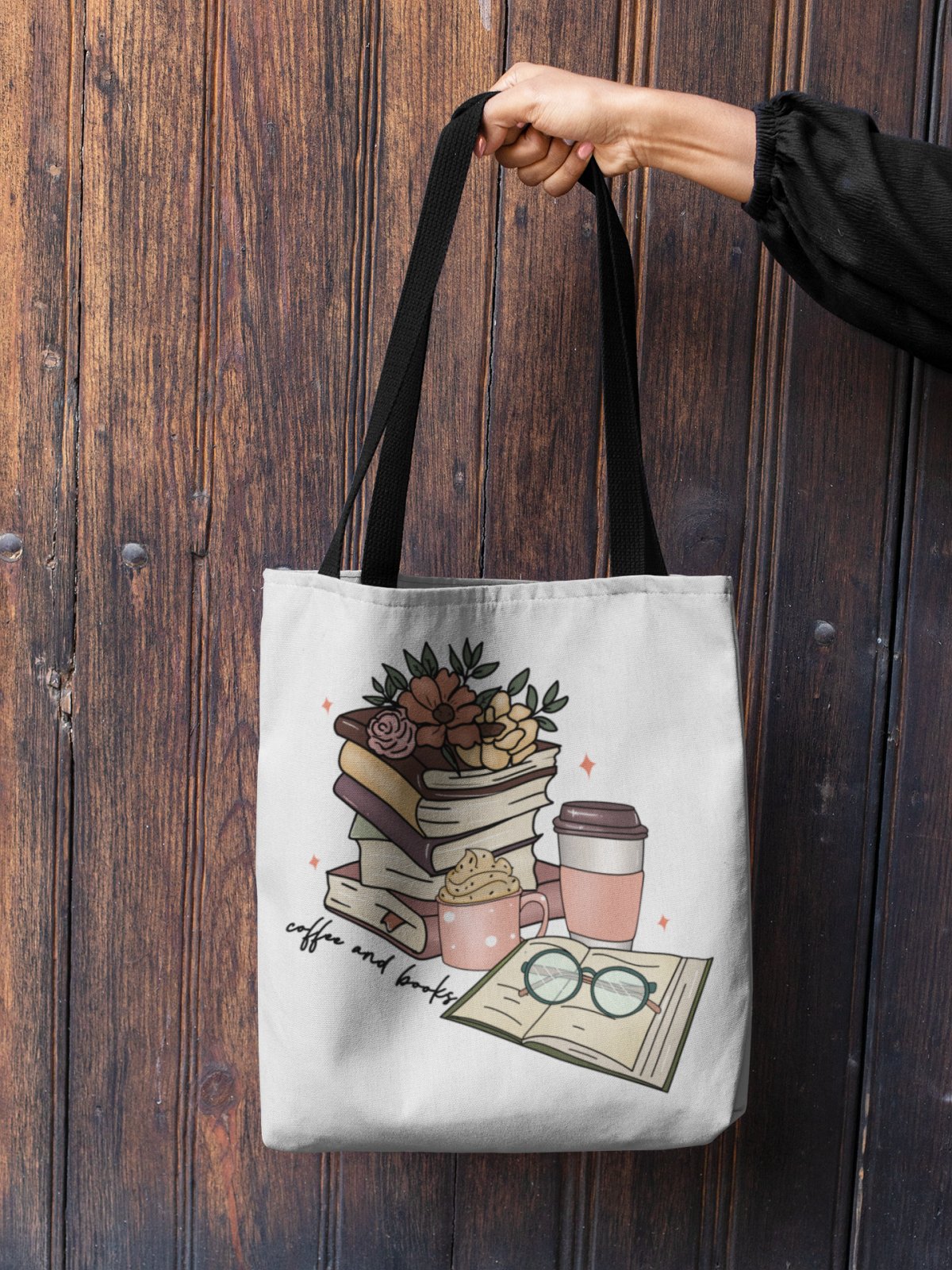 Books & Coffee | Tote Bag - BookishBliss 