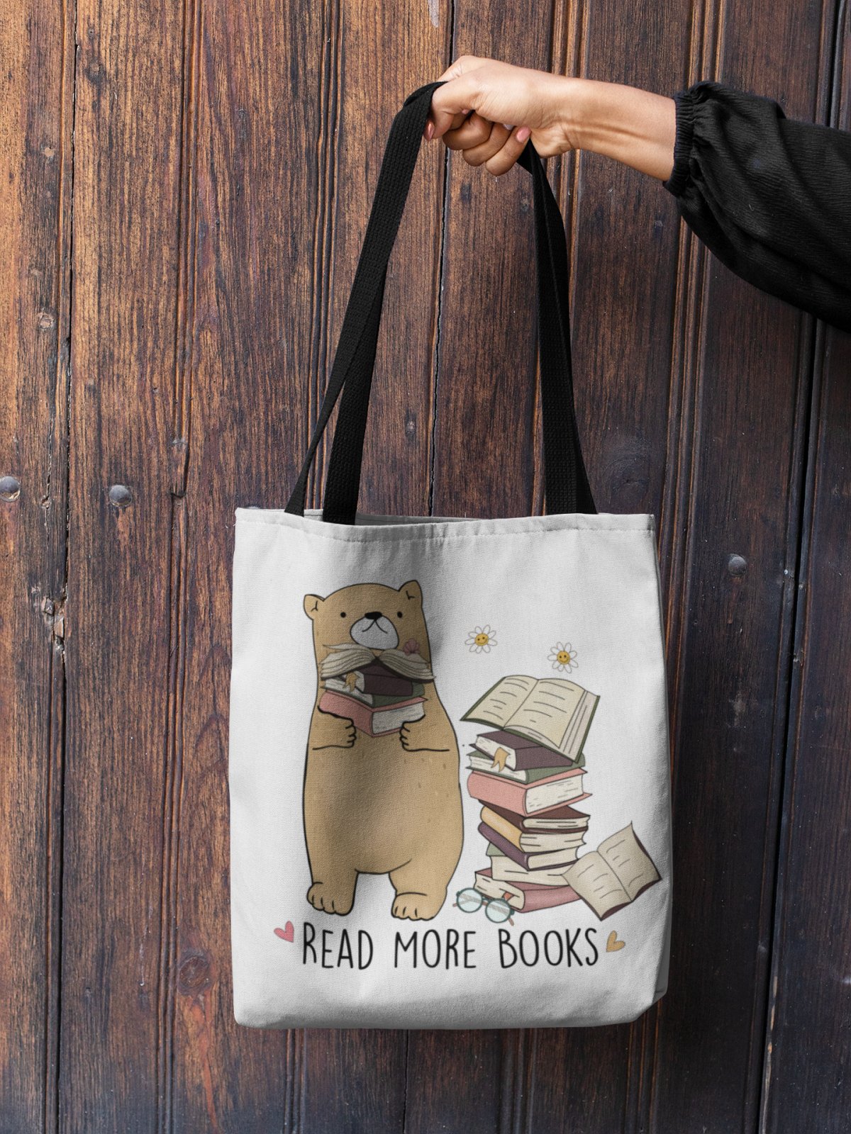 Read More Books (Bear) | Tote Bag - BookishBliss 