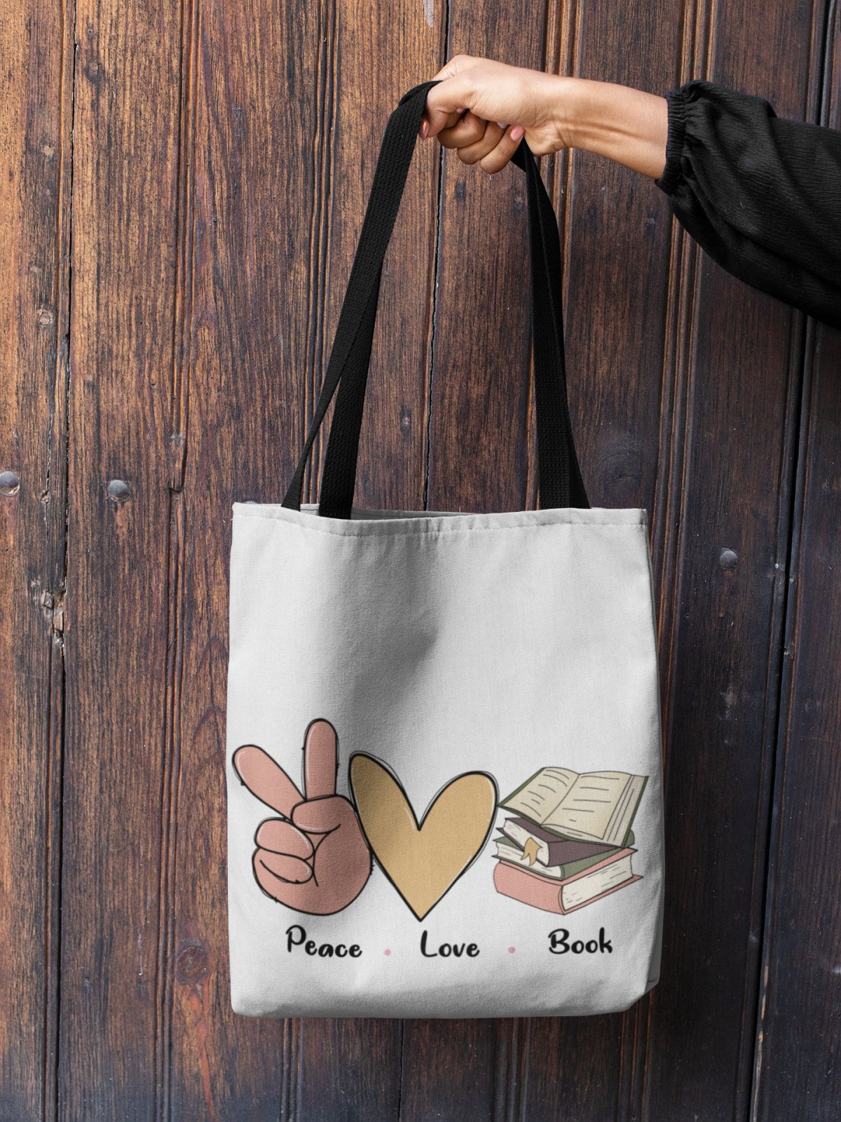 Peace Love Books | Tote Bag - BookishBliss 