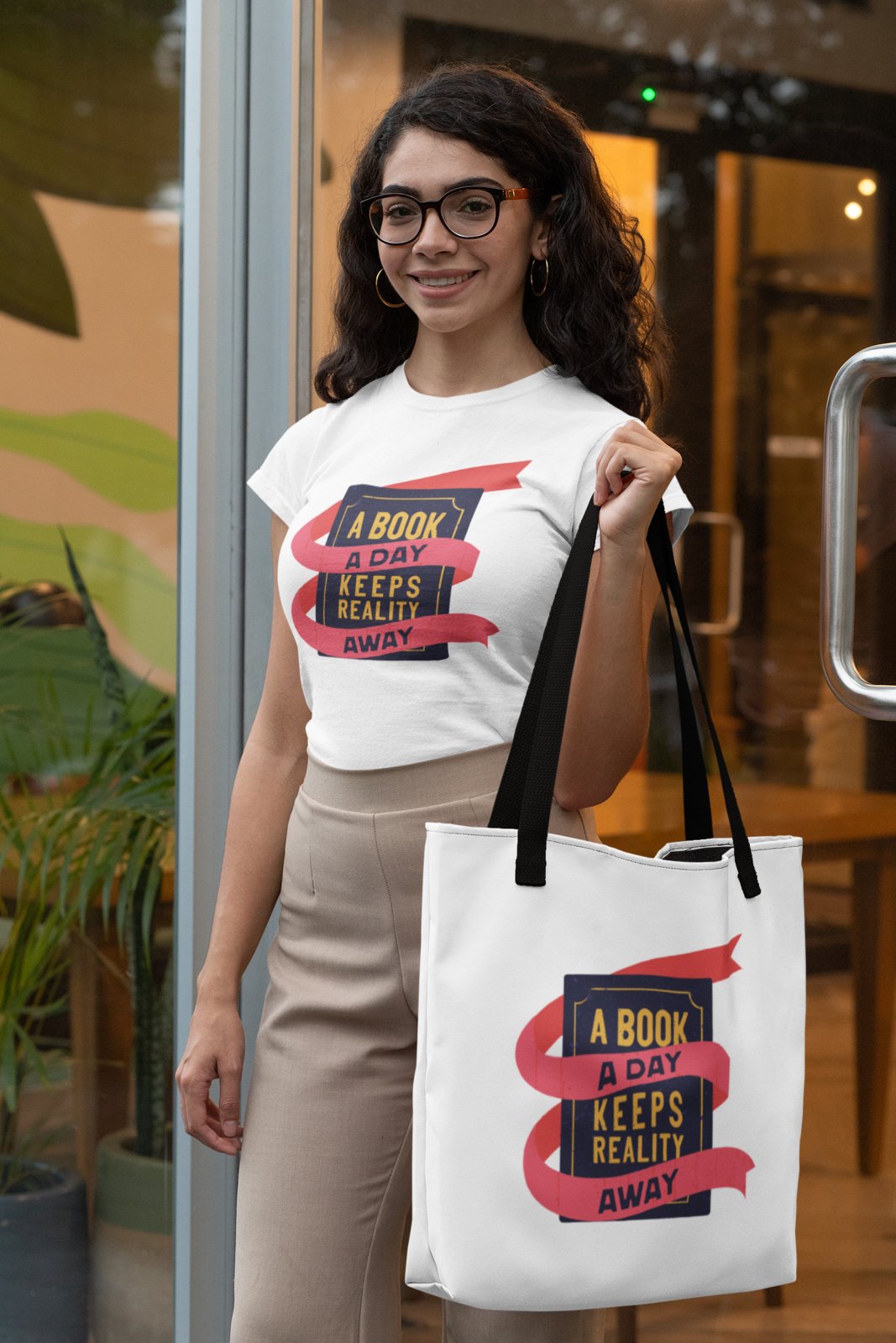 A Book a Day Keeps Reality Away | Tote Bag - BookishBliss 