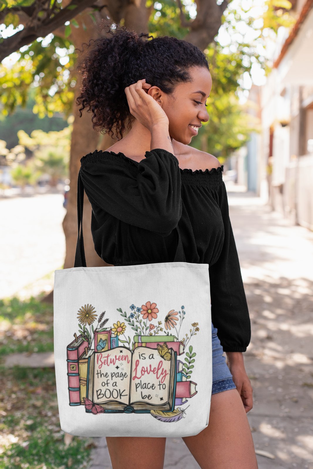 Between The Page Of a Book Is a Lovely Place To Be | Tote Bag - BookishBliss 