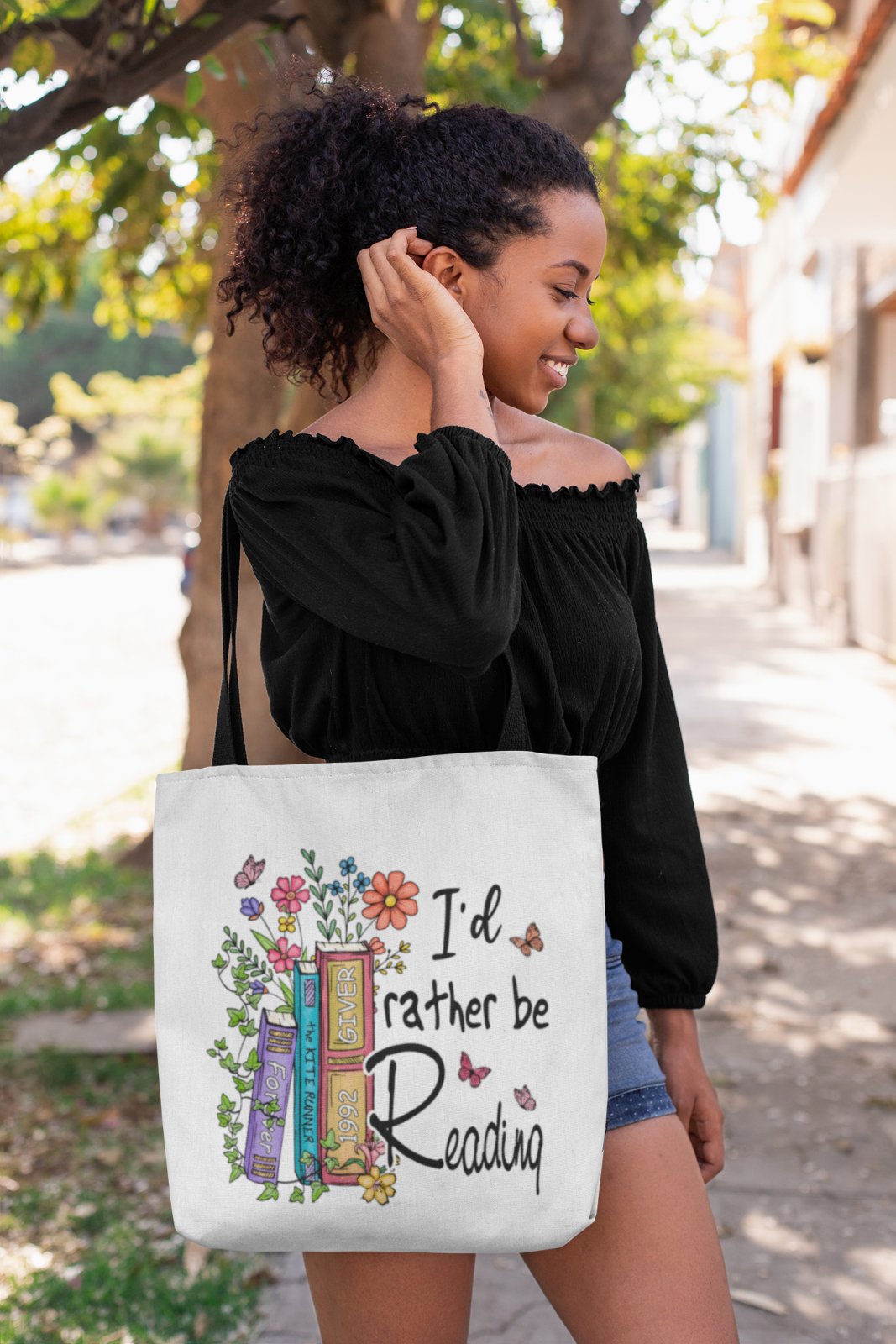 I'd Rather Be Reading | Tote Bag - BookishBliss 