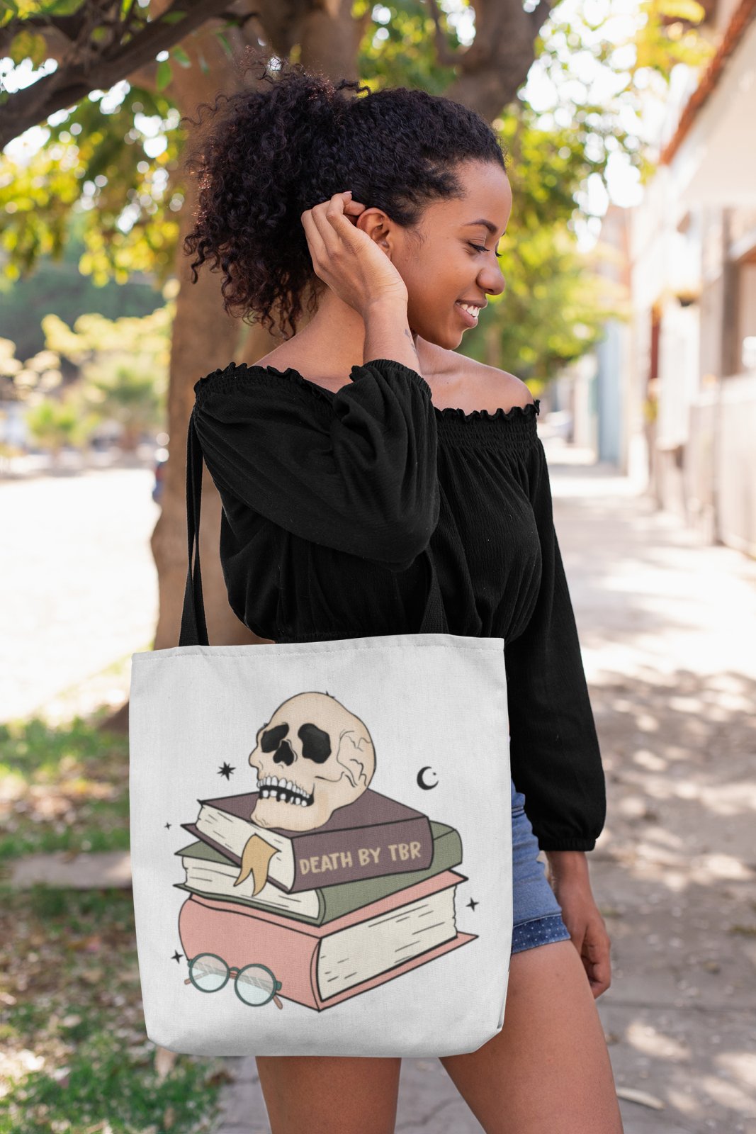 Death By TBR | Tote Bag - BookishBliss 