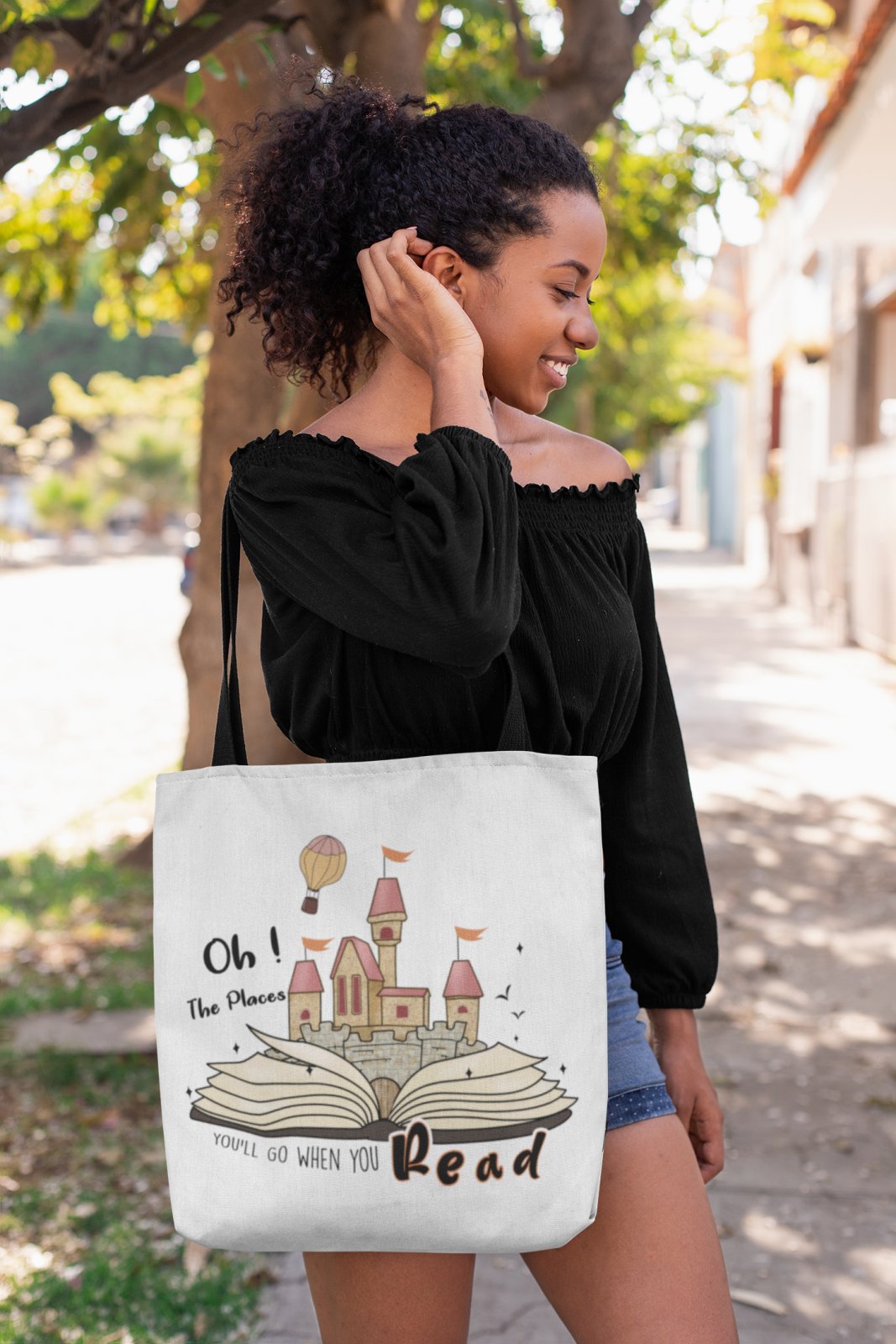 Oh, The Places You'll Go When You Read | Tote Bag - BookishBliss 